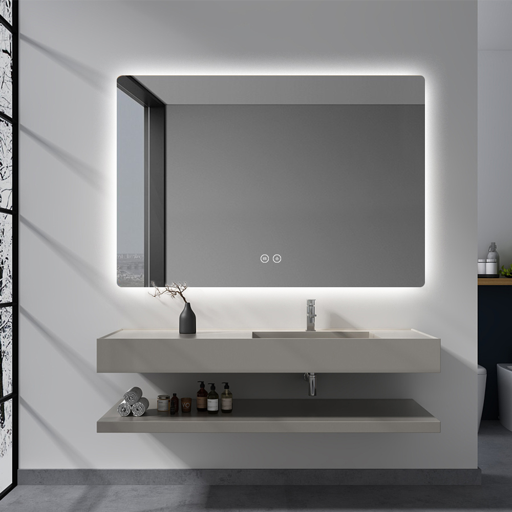 Espejo de Baño LED Rectangular Sin Marco Retroiluminado Personalizado con Antivaho