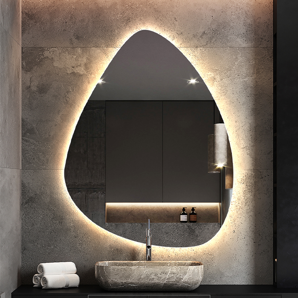 Espejo de Baño LED Irregular Regulable Antivaho con Sensor Táctil