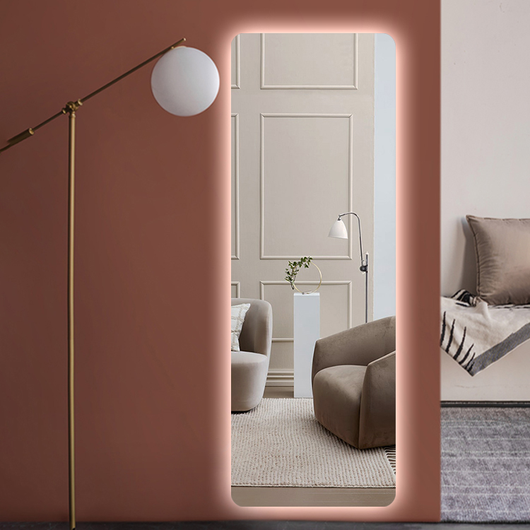 Espejo de Baño LED Rectangular Sin Marco con Luces, Espejo de Tocador Antiniebla Montado en Pared