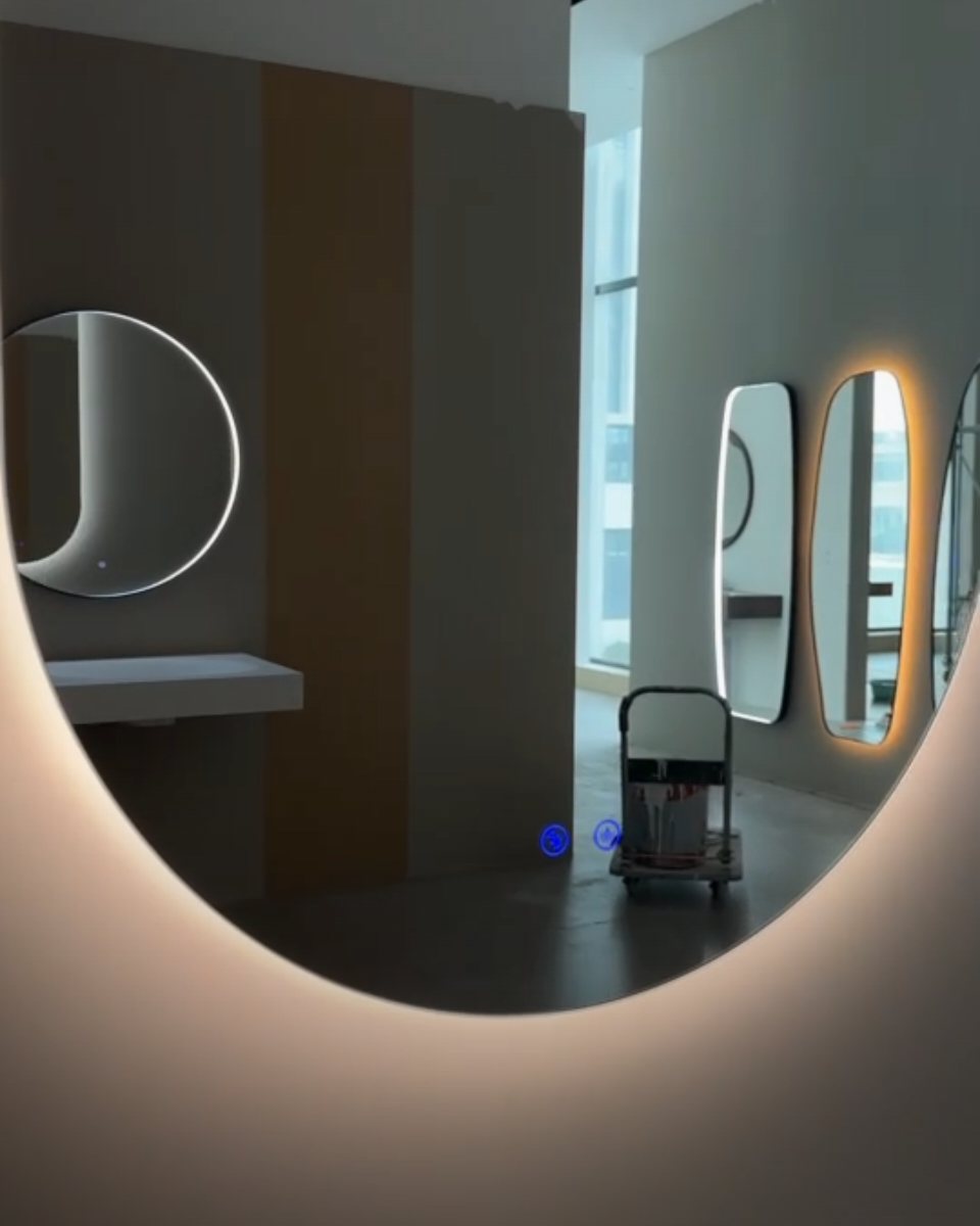 Large Arch Backlit LED Bathroom Mirror | Anti-Fog & IP44 Waterproof